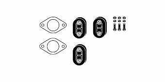 HJS Leistritz 82 42 4174 Mounting kit for exhaust system 82424174