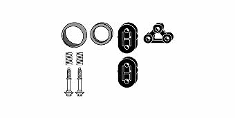 HJS Leistritz 82 43 8044 Mounting kit for exhaust system 82438044