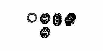 HJS Leistritz 82 43 8058 Mounting kit for exhaust system 82438058