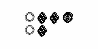 HJS Leistritz 82 44 7672 Mounting kit for exhaust system 82447672