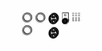 HJS Leistritz 82 48 3936 Mounting kit for exhaust system 82483936