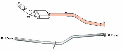 HJS Leistritz 91 21 1501 Exhaust pipe, repair 91211501