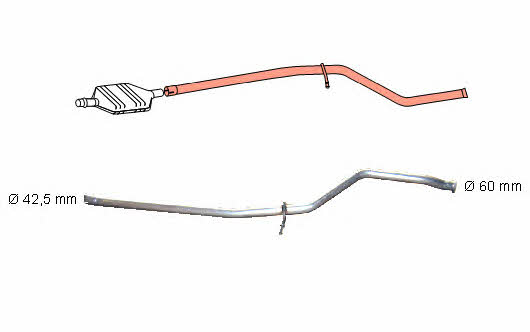 HJS Leistritz 91 22 0088 Exhaust pipe, repair 91220088