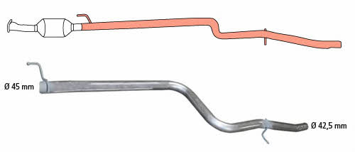 HJS Leistritz 91 32 1509 Exhaust pipe, repair 91321509