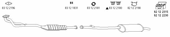  BMW_124 Exhaust system BMW124