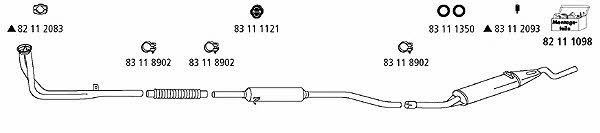 HJS Leistritz VW_101 Exhaust system VW101