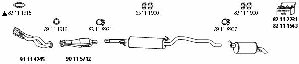  VW_1077 Exhaust system VW1077