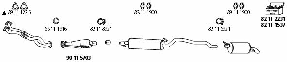 HJS Leistritz VW_1084 Exhaust system VW1084