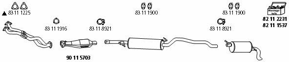 HJS Leistritz VW_1085 Exhaust system VW1085