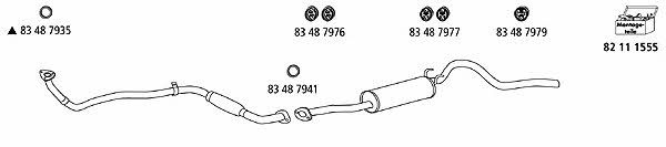 HJS Leistritz VW_1141 Exhaust system VW1141