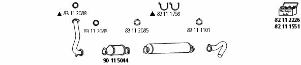 HJS Leistritz VW_1188 Exhaust system VW1188