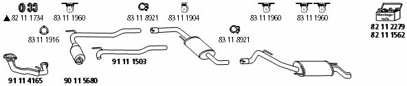 HJS Leistritz VW_1366 Exhaust system VW1366