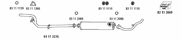 HJS Leistritz VW_1384 Exhaust system VW1384