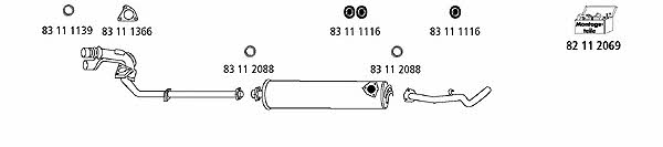 HJS Leistritz VW_1387 Exhaust system VW1387