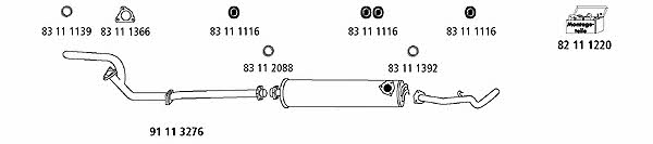 HJS Leistritz VW_1409 Exhaust system VW1409