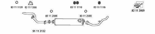 HJS Leistritz VW_1412 Exhaust system VW1412