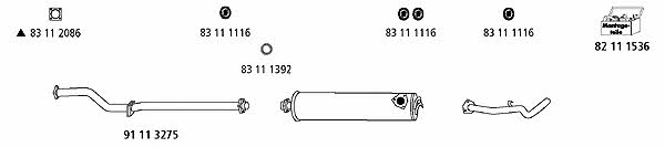 HJS Leistritz VW_1434 Exhaust system VW1434