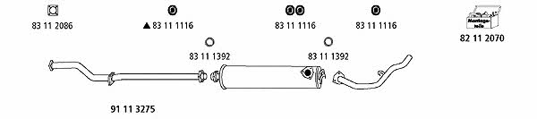  VW_1442 Exhaust system VW1442