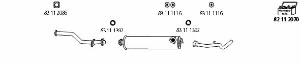  VW_1445 Exhaust system VW1445