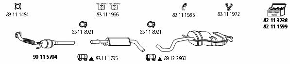  VW_1502 Exhaust system VW1502