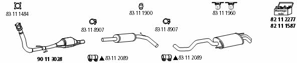  VW_188 Exhaust system VW188