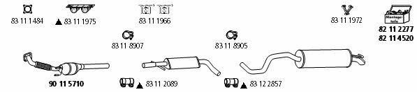 HJS Leistritz VW_467 Exhaust system VW467