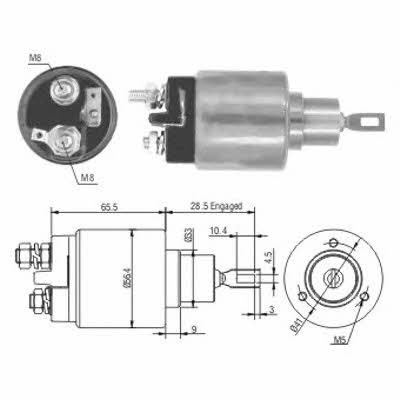 Hoffer 6646060 Solenoid switch, starter 6646060