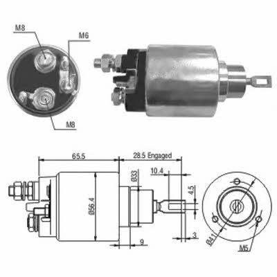 Hoffer 6646035 Solenoid switch, starter 6646035