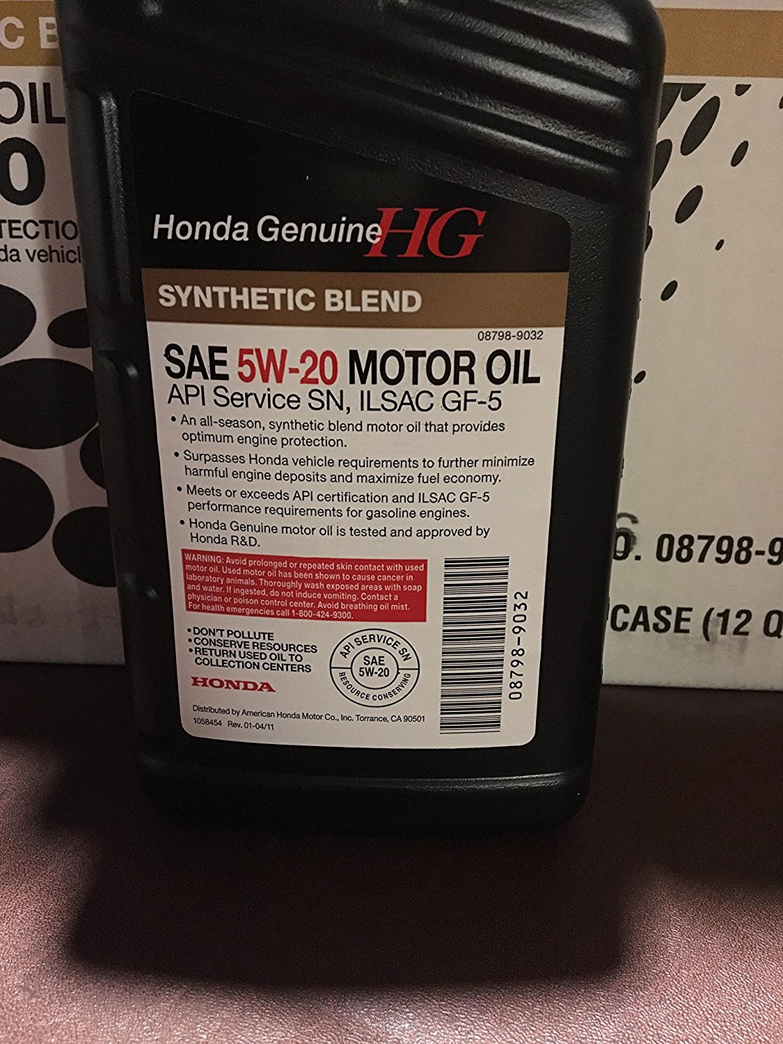 Engine oil Honda Synthetic Blend 5W-20, 0,946L Honda 08798-9132