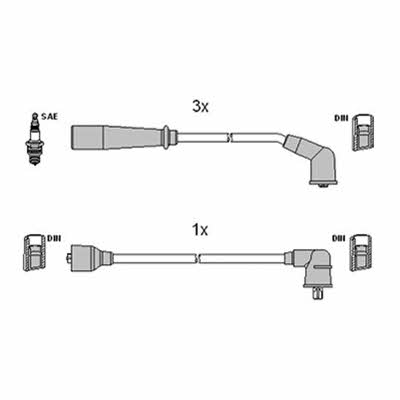 Huco 134120 Ignition cable kit 134120