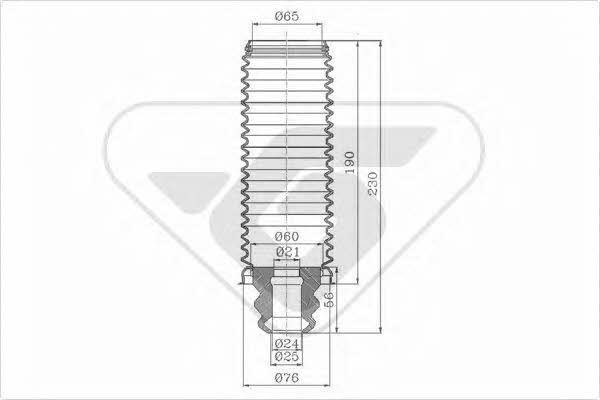 Hutchinson KP039 Bellow and bump for 1 shock absorber KP039