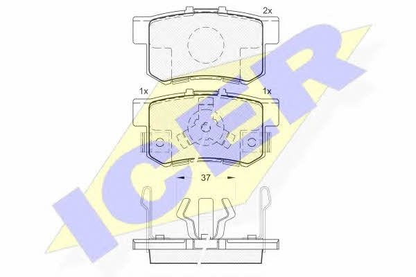 Icer 181718 Brake Pad Set, disc brake 181718
