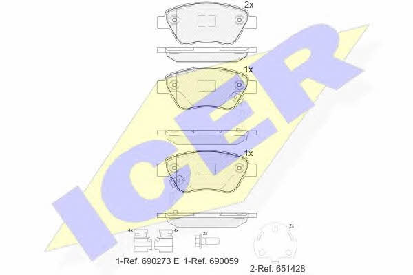 Icer 181810-203 Brake Pad Set, disc brake 181810203