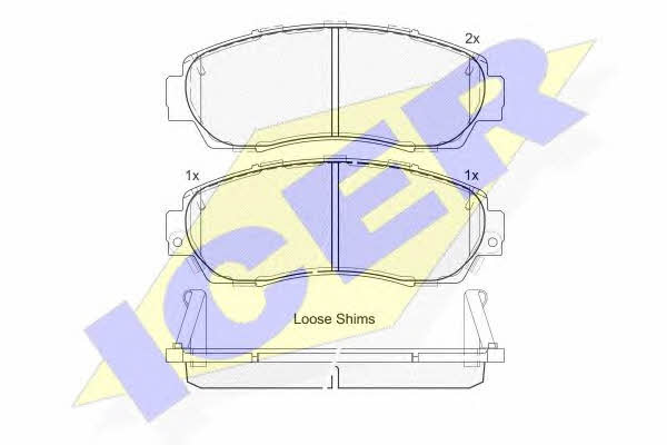 Icer 181811 Brake pad set 181811 181811 Icer Brake pad set