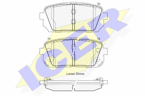 Icer 181827 Brake Pad Set, disc brake 181827