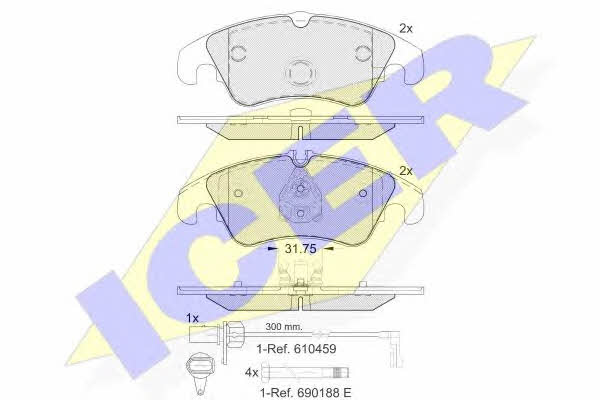 Icer 181862 Brake Pad Set, disc brake 181862