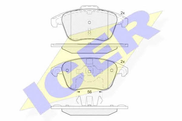 Icer 181866 Brake Pad Set, disc brake 181866