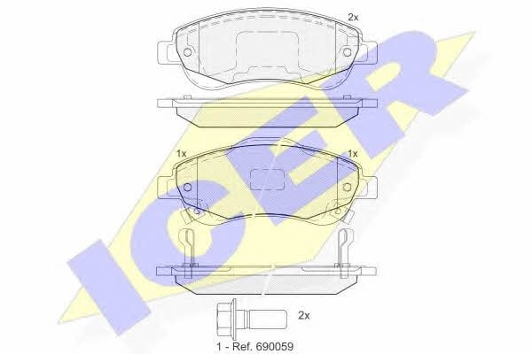 181887 Icer Brake pad set