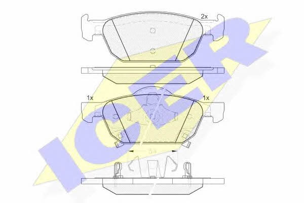 Icer 181893 Brake pad set 181893 181893 Icer Brake pad set