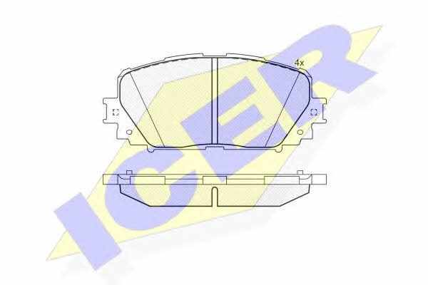 Icer 181898 Brake pad set 181898 181898 Icer Brake pad set