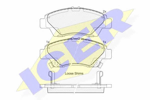 Brake pad kit Honda Jazz: 181906 Icer Brake pad set