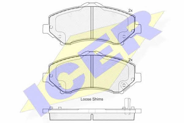 Icer 181908 Brake Pad Set, disc brake 181908