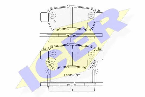 Icer 181941 Brake Pad Set, disc brake 181941