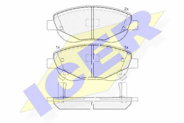 Icer 181944 Brake Pad Set, disc brake 181944