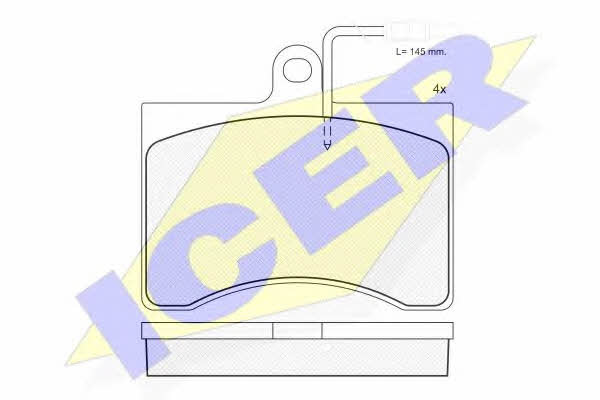 Icer 140322 Brake Pad Set, disc brake 140322