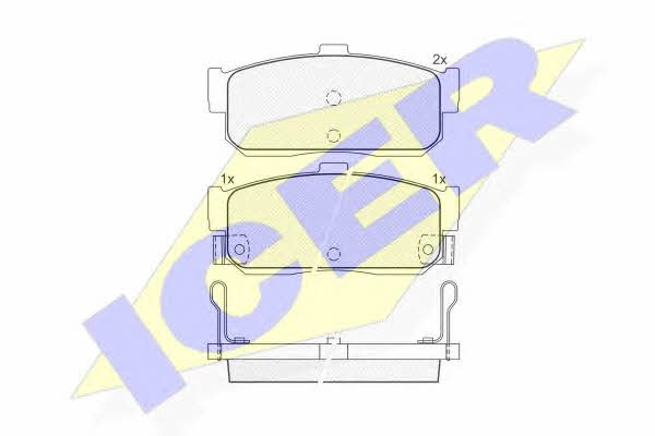 Icer 140915 Brake pad set 140915 140915 Icer Brake pad set