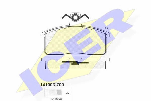 Icer 141003-700 Brake Pad Set, disc brake 141003700