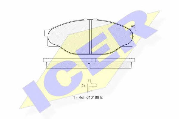 Icer 141010 Brake Pad Set, disc brake 141010