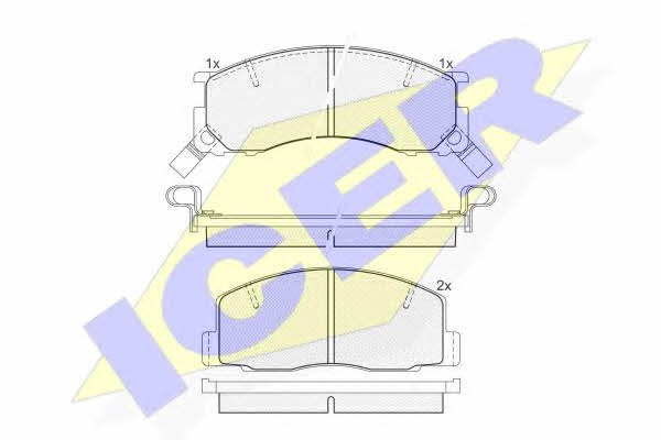 Icer 141057 Brake Pad Set, disc brake 141057