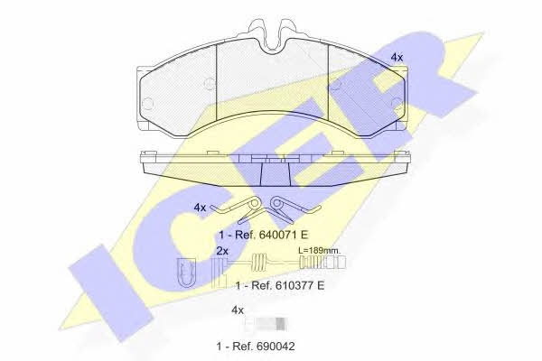 Icer 141126-203 Brake Pad Set, disc brake 141126203